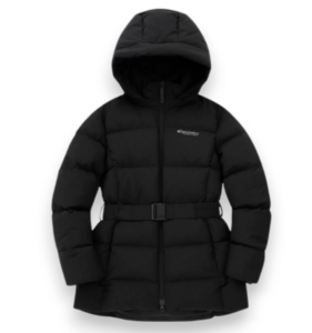 디스커버리 여성 벨티드 롱패딩